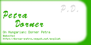 petra dorner business card